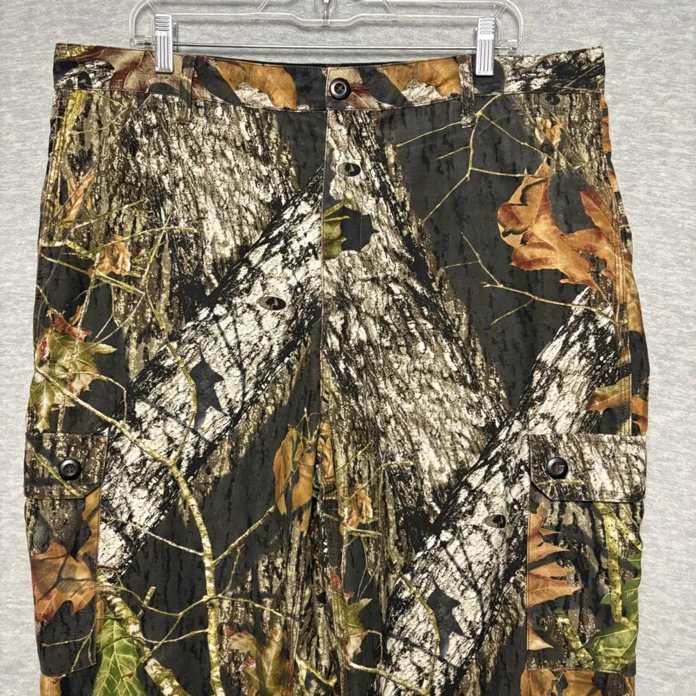 Liberty Mossy Oak Camo Cargo Pants adjustable Waist Hunting Outdoor Men L 38X30